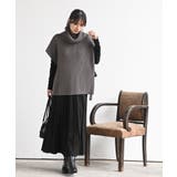 サイドリボンタートルリブニットベスト | rps | 詳細画像2 