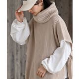 サイドリボンタートルリブニットベスト | rps | 詳細画像25 