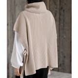 サイドリボンタートルリブニットベスト | rps | 詳細画像26 