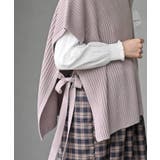 サイドリボンタートルリブニットベスト | rps | 詳細画像35 