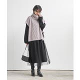 サイドリボンタートルリブニットベスト | rps | 詳細画像36 