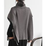 サイドリボンタートルリブニットベスト | rps | 詳細画像8 