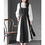 ブラック | シフォンプリーツ切替ジャンスカ | rps