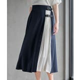 ネイビー | シフォン切替ラップスカート | rps