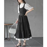 サイドリボンシフォンレイヤーティアードジャンスカ | rps | 詳細画像3 