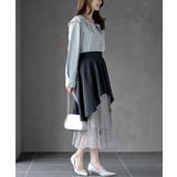 異素材切替ラッフルスカート | rps | 詳細画像14 