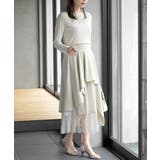 異素材切替ラッフルスカート | rps | 詳細画像5 