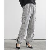 グレー | サイドリボンデニムカーゴパンツ | rps