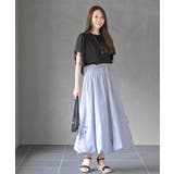 ストライプサイドリボンバルーンロングスカート | rps | 詳細画像19 