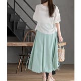 ストライプサイドリボンバルーンロングスカート | rps | 詳細画像4 