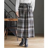 Dブラウン | チェッククロプトワイドパンツ | rps