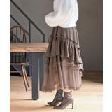 チュールフリル切替アシメトリースカート | rps | 詳細画像19 