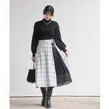 ツィードチェック×プリーツ切替スカート | rps | 詳細画像2 