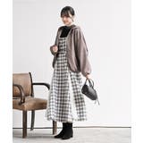 シフォンプリーツ切替ツィードジャンドレ | rps | 詳細画像12