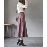 合皮バックル付きシフォンプリーツ切替スカート | rps | 詳細画像13