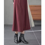 合皮バックル付きシフォンプリーツ切替スカート | rps | 詳細画像25