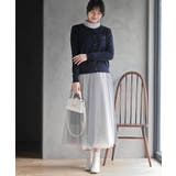 ウエストリボンチュール配色ロングスカート | rps | 詳細画像10 