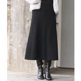 ブラック | ニット綾柄プリーツスカート | rps