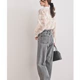 バンドカラー刺繍シアーブラウス | rps | 詳細画像10 