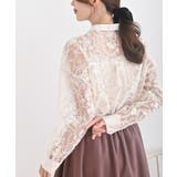 バンドカラー刺繍シアーブラウス | rps | 詳細画像19 