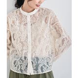 バンドカラー刺繍シアーブラウス | rps | 詳細画像5 