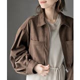 ブラウン | スエードポンチショートブルゾン | rps