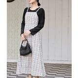 アイボリー2 | インナーＳＥＴツイードフレアーキャミワンピース | rps