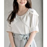 リボンモチーフ5分袖ブラウス | rps | 詳細画像1