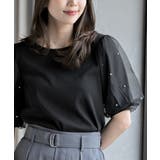 チュールパールハーフスリーブカットプルオーバー | rps | 詳細画像6 