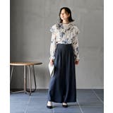 ジャガード花柄フリルブラウス | rps | 詳細画像2 