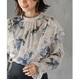 ジャガード花柄フリルブラウス | rps | 詳細画像6 