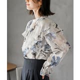 ジャガード花柄フリルブラウス | rps | 詳細画像7 