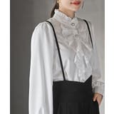 オフホワイト | フリルレース付きブラウス | rps