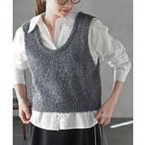 ペーパーヤーンベスト×ブラウスアンサンブル | rps | 詳細画像1 