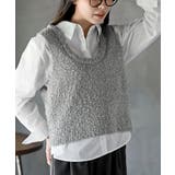 ペーパーヤーンベスト×ブラウスアンサンブル | rps | 詳細画像6 