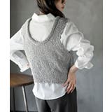 ペーパーヤーンベスト×ブラウスアンサンブル | rps | 詳細画像7 