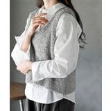 ペーパーヤーンベスト×ブラウスアンサンブル | rps | 詳細画像9 