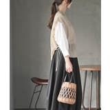 透かし編みベスト＋７分袖シャツアンサンブル | rps | 詳細画像11 