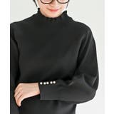 袖口パールフリルネックスポンジニットプルオーバー | rps | 詳細画像14 