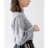 袖口パールフリルネックスポンジニットプルオーバー | rps | 詳細画像8 