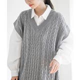 ケーブルニットベストドッキングシャツ | rps | 詳細画像14 