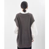 ケーブルニットベストドッキングシャツ | rps | 詳細画像35 