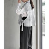 サイドリボンケーブルニットベスト | rps | 詳細画像12 