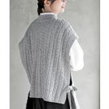 サイドリボンケーブルニットベスト | rps | 詳細画像16 
