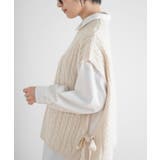 サイドリボンケーブルニットベスト | rps | 詳細画像23 