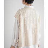 サイドリボンケーブルニットベスト | rps | 詳細画像24 