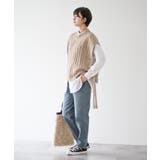 サイドリボンケーブルニットベスト | rps | 詳細画像26 