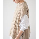 サイドリボンケーブルニットベスト | rps | 詳細画像31 