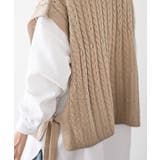 サイドリボンケーブルニットベスト | rps | 詳細画像33 