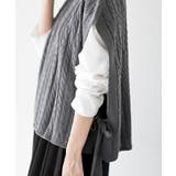 サイドリボンケーブルニットベスト | rps | 詳細画像7 